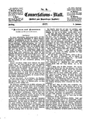 Regensburger Conversations-Blatt (Regensburger Tagblatt) Freitag 5. Januar 1877