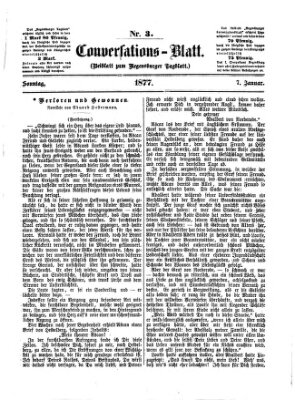 Regensburger Conversations-Blatt (Regensburger Tagblatt) Sonntag 7. Januar 1877