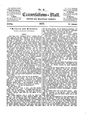 Regensburger Conversations-Blatt (Regensburger Tagblatt) Freitag 12. Januar 1877