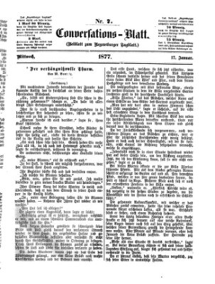 Regensburger Conversations-Blatt (Regensburger Tagblatt) Mittwoch 17. Januar 1877