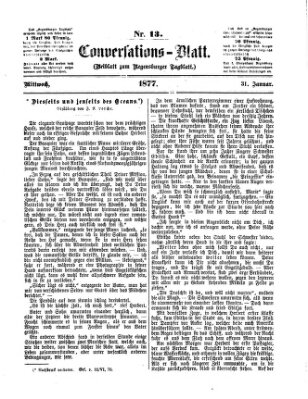 Regensburger Conversations-Blatt (Regensburger Tagblatt) Mittwoch 31. Januar 1877