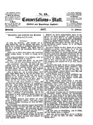 Regensburger Conversations-Blatt (Regensburger Tagblatt) Mittwoch 14. Februar 1877