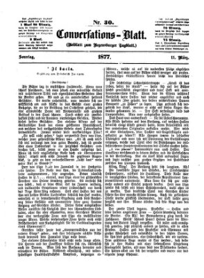 Regensburger Conversations-Blatt (Regensburger Tagblatt) Sonntag 11. März 1877