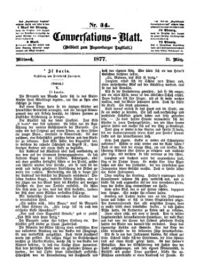 Regensburger Conversations-Blatt (Regensburger Tagblatt) Mittwoch 21. März 1877