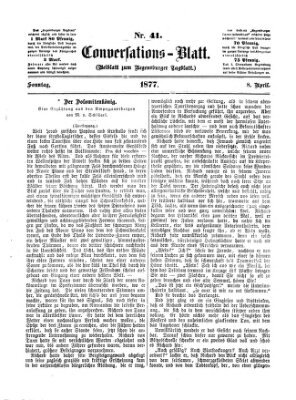 Regensburger Conversations-Blatt (Regensburger Tagblatt) Sonntag 8. April 1877