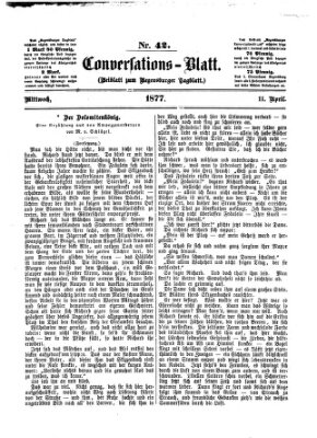 Regensburger Conversations-Blatt (Regensburger Tagblatt) Mittwoch 11. April 1877