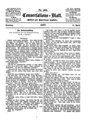 Regensburger Conversations-Blatt (Regensburger Tagblatt) Sonntag 15. April 1877