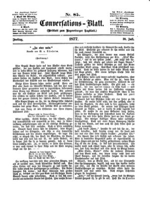 Regensburger Conversations-Blatt (Regensburger Tagblatt) Freitag 20. Juli 1877