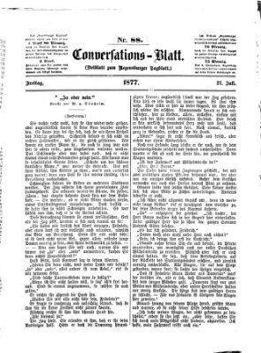 Regensburger Conversations-Blatt (Regensburger Tagblatt) Freitag 27. Juli 1877