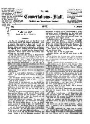 Regensburger Conversations-Blatt (Regensburger Tagblatt) Freitag 3. August 1877