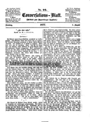 Regensburger Conversations-Blatt (Regensburger Tagblatt) Sonntag 5. August 1877