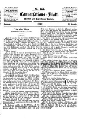 Regensburger Conversations-Blatt (Regensburger Tagblatt) Sonntag 26. August 1877