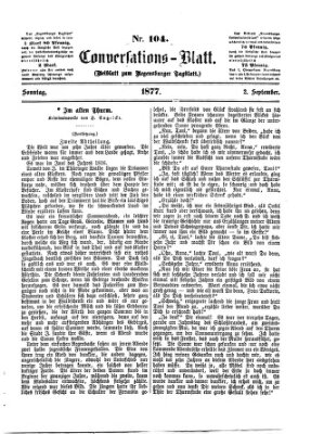 Regensburger Conversations-Blatt (Regensburger Tagblatt) Sonntag 2. September 1877