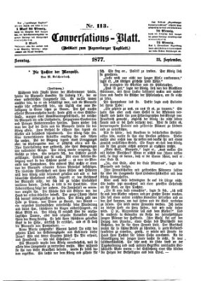 Regensburger Conversations-Blatt (Regensburger Tagblatt) Sonntag 23. September 1877