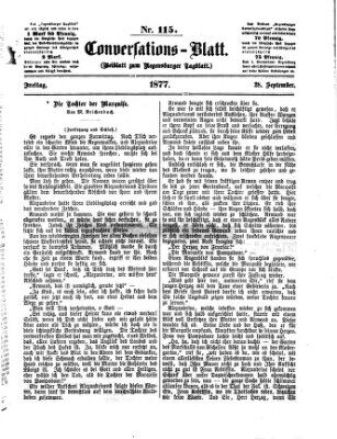 Regensburger Conversations-Blatt (Regensburger Tagblatt) Freitag 28. September 1877