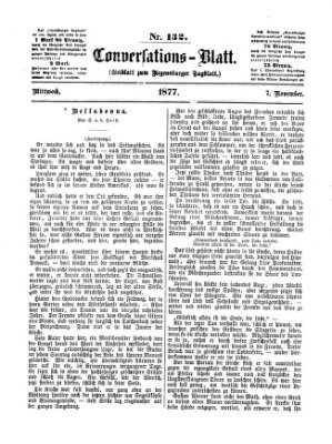 Regensburger Conversations-Blatt (Regensburger Tagblatt) Mittwoch 7. November 1877