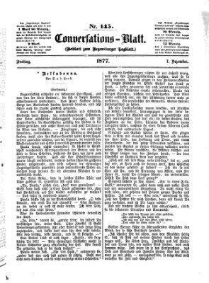 Regensburger Conversations-Blatt (Regensburger Tagblatt) Freitag 7. Dezember 1877