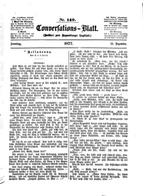 Regensburger Conversations-Blatt (Regensburger Tagblatt) Sonntag 16. Dezember 1877