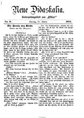 Neue Didaskalia (Pfälzer) Sonntag 21. Januar 1877