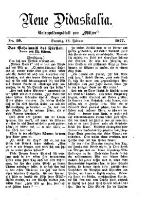 Neue Didaskalia (Pfälzer) Sonntag 18. Februar 1877