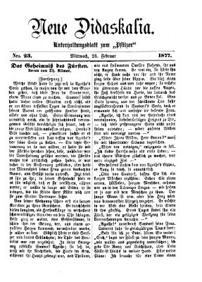 Neue Didaskalia (Pfälzer) Mittwoch 28. Februar 1877