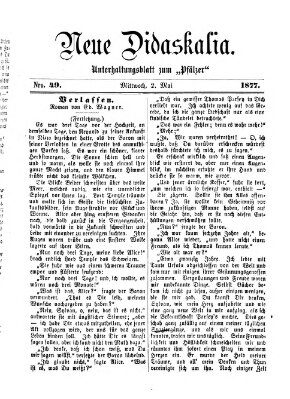 Neue Didaskalia (Pfälzer) Mittwoch 2. Mai 1877