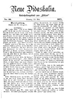 Neue Didaskalia (Pfälzer) Sonntag 20. Mai 1877