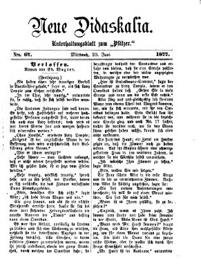 Neue Didaskalia (Pfälzer) Mittwoch 20. Juni 1877