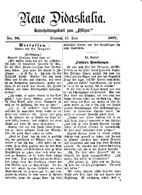 Neue Didaskalia (Pfälzer) Mittwoch 27. Juni 1877