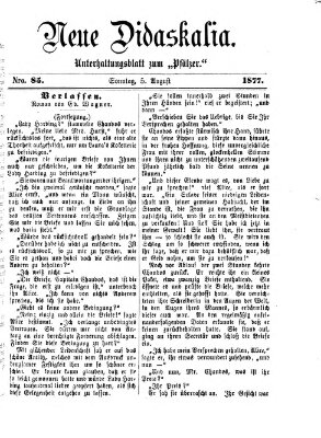 Neue Didaskalia (Pfälzer) Sonntag 5. August 1877