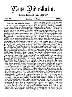 Neue Didaskalia (Pfälzer) Sonntag 12. August 1877