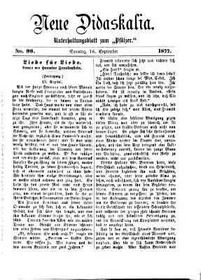 Neue Didaskalia (Pfälzer) Sonntag 16. September 1877