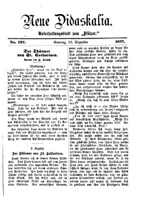 Neue Didaskalia (Pfälzer) Sonntag 23. Dezember 1877