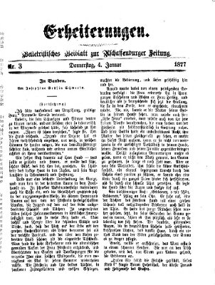 Erheiterungen (Aschaffenburger Zeitung) Donnerstag 4. Januar 1877