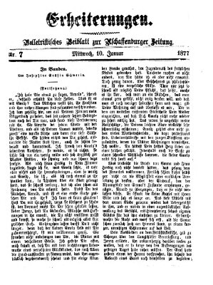 Erheiterungen (Aschaffenburger Zeitung) Mittwoch 10. Januar 1877