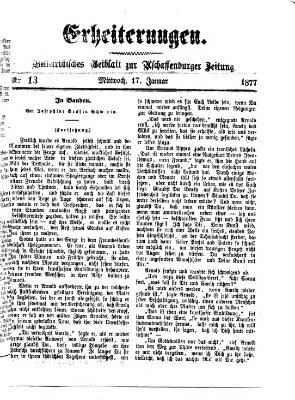 Erheiterungen (Aschaffenburger Zeitung) Mittwoch 17. Januar 1877