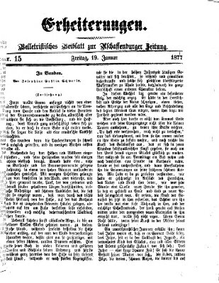 Erheiterungen (Aschaffenburger Zeitung) Freitag 19. Januar 1877