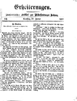 Erheiterungen (Aschaffenburger Zeitung) Samstag 20. Januar 1877