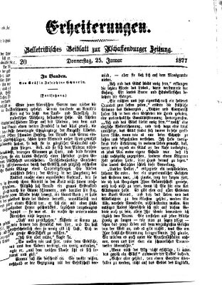 Erheiterungen (Aschaffenburger Zeitung) Donnerstag 25. Januar 1877