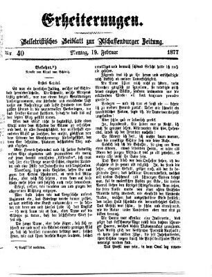 Erheiterungen (Aschaffenburger Zeitung) Montag 19. Februar 1877