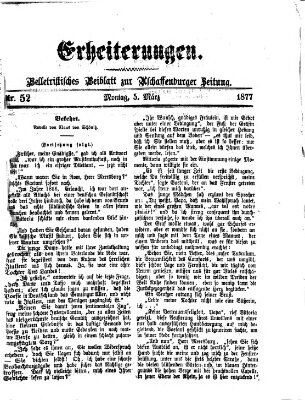 Erheiterungen (Aschaffenburger Zeitung) Montag 5. März 1877