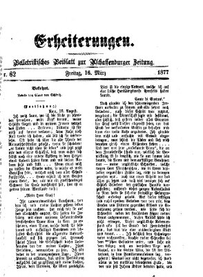 Erheiterungen (Aschaffenburger Zeitung) Freitag 16. März 1877