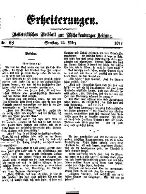 Erheiterungen (Aschaffenburger Zeitung) Samstag 24. März 1877