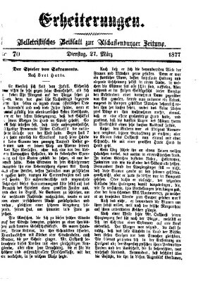 Erheiterungen (Aschaffenburger Zeitung) Dienstag 27. März 1877