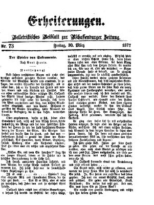 Erheiterungen (Aschaffenburger Zeitung) Freitag 30. März 1877