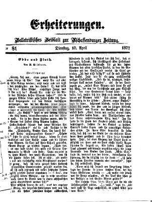 Erheiterungen (Aschaffenburger Zeitung) Dienstag 10. April 1877