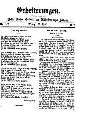 Erheiterungen (Aschaffenburger Zeitung) Montag 23. April 1877