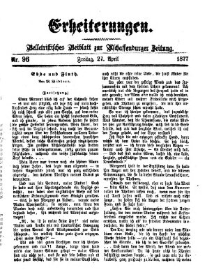 Erheiterungen (Aschaffenburger Zeitung) Freitag 27. April 1877