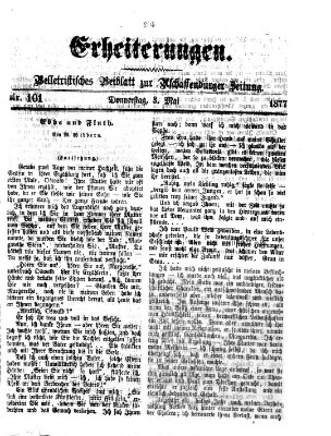 Erheiterungen (Aschaffenburger Zeitung) Donnerstag 3. Mai 1877