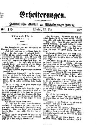 Erheiterungen (Aschaffenburger Zeitung) Dienstag 22. Mai 1877
